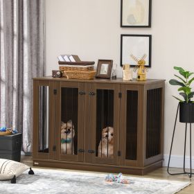 Dog Crate (Color: Walnut-1335x690x195 mm)