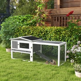 Rabbit Hutch 2-Story Bunny Cage (Option: Light Grey-880x580x240 mm)