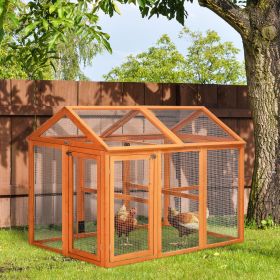 55" Chicken Coop Add-on Expansion (Option: Orange-830x380x560 mm)