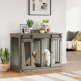 Dog Crate (Color: Gray-1345x780x160 mm)