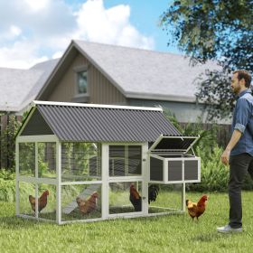 76" Chicken Coop with Safe and Healthy Non-Polluting Materials (Option: Gray-1170x785x182 mm)