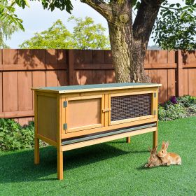 Rabbit Hutch (Option: Yellow-1220x485x160 mm)